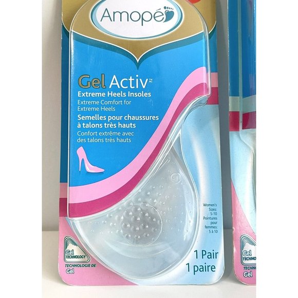 Amopé Gel Activ Ladies High Heel Insoles ~ Comfort Insoles ~ Set of 2 ~ NEW - Picture 5 of 10